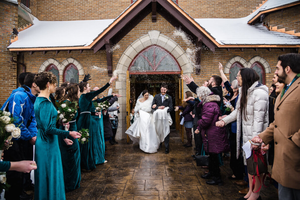 wedding ceremony at St. Agnes Church in Lake Placid, New York
